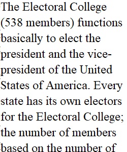 Electoral college speak up freedom in American society